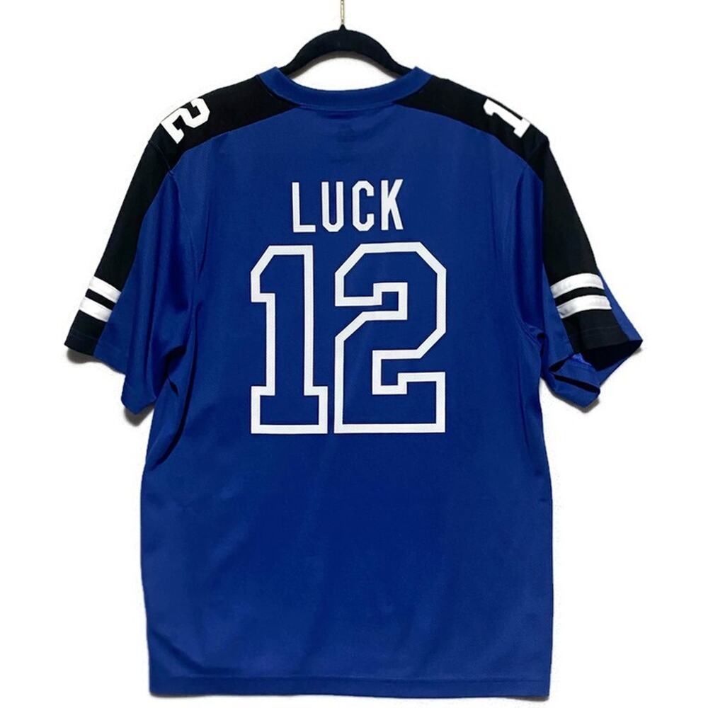 Majestic Indianapolis Colts Andrew Luck #12 Jersey Blue Large NFL